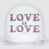 SlipperyJoe love is love dripping melting dynamic Sneeuwbol (Achterkant)