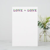 SlipperyJoe love is love druipend smeltend dynamis Briefpapier (Staand voorkant)