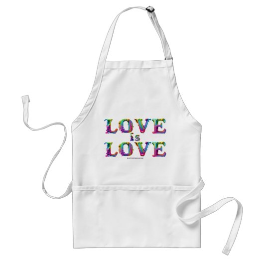 SlipperyJoe love is love druipend smeltend dynamis Standaard Schort (Voorkant)