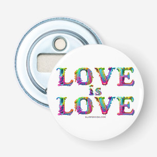 SlipperyJoe love is love druipende smeltende dynam Button Flesopener