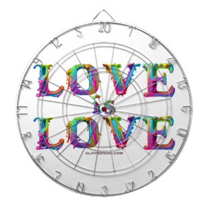 SlipperyJoe love is love druipende smeltende dynam Dartbord