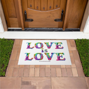 SlipperyJoe love is love druipende smeltende dynam Deurmat