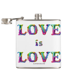 SlipperyJoe love is love druipende smeltende dynam Heupfles