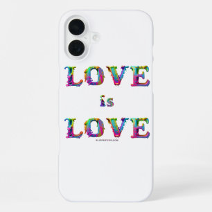 SlipperyJoe love is love druipende smeltende dynam iPhone 16 Plus Hoesje