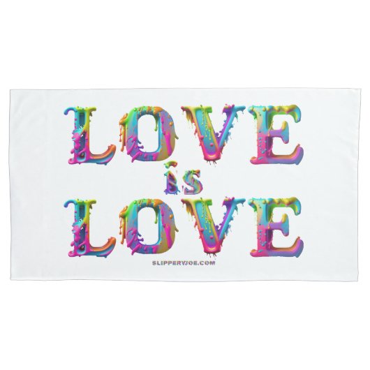 SlipperyJoe love is love druipende smeltende dynam Kussensloop (Voorkant)