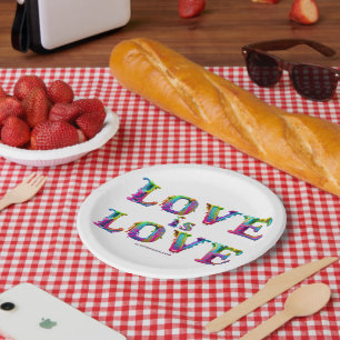 SlipperyJoe love is love druipende smeltende dynam Papieren Bordje