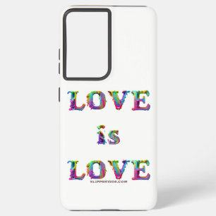 SlipperyJoe love is love druipende smeltende dynam Samsung Galaxy Hoesje