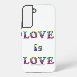 SlipperyJoe love is love druipende smeltende dynam Samsung Galaxy Hoesje