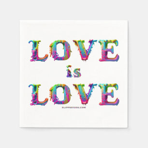 SlipperyJoe love is love druipende smeltende dynam Servet