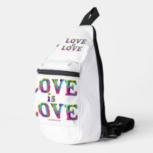 SlipperyJoe love is love druipende smeltende dynam Sling Bag
