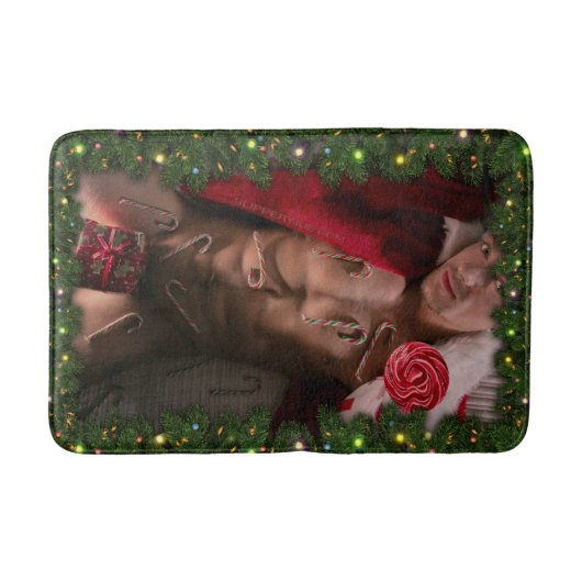 SlipperyJoe mannelijke borst zes pack maag blote r Badmat (Voorkant)