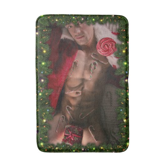 SlipperyJoe mannelijke borst zes pack maag blote r Badmat (Voorkant Verticaal)