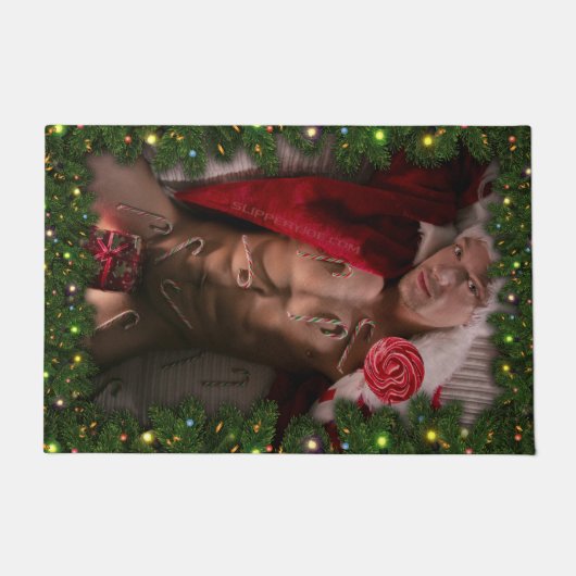 SlipperyJoe mannelijke borst zes pack maag blote r Deurmat (Voorkant)