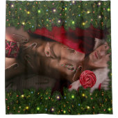 SlipperyJoe mannelijke borst zes pack maag blote r Douchegordijn (Voorkant)