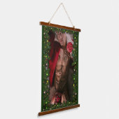 SlipperyJoe mannelijke borst zes pack maag blote r Hangend Wandkleed (Gebogen)