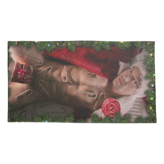 SlipperyJoe mannelijke borst zes pack maag blote r Kussensloop (Achterkant)