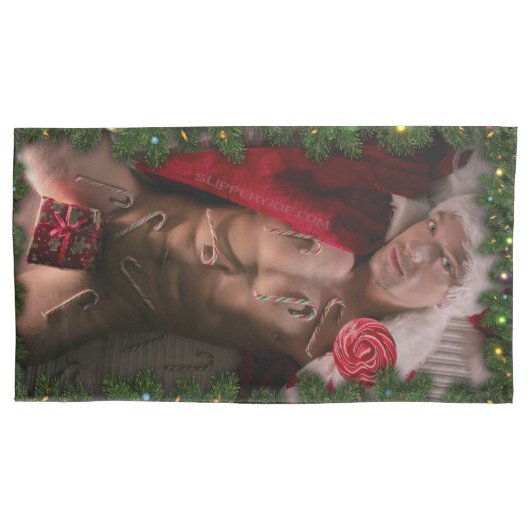 SlipperyJoe mannelijke borst zes pack maag blote r Kussensloop (Voorkant)