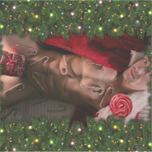 SlipperyJoe mannelijke borst zes pack maag blote r Sticker (Voorkant)