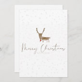 SlipperyJoe Merry Kerstfeest rendier rode neus mie Feestdagenkaart (Voorkant / Achterkant)