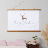 SlipperyJoe Merry Kerstfeest rendier rode neus mie Hangend Wandkleed (Slaapkamer)