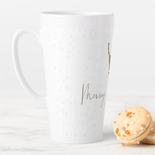 SlipperyJoe Merry Kerstfeest rendier rode neus mie Latte Mok