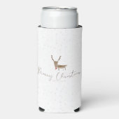 SlipperyJoe Merry Kerstfeest rendier rode neus mie Seltzer Blikjeskoeler (Seltzer Voorkant)