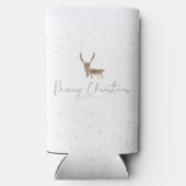 SlipperyJoe Merry Kerstfeest rendier rode neus mie Seltzer Blikjeskoeler (Achterkant)