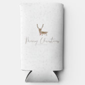 SlipperyJoe Merry Kerstfeest rendier rode neus mie Seltzer Blikjeskoeler (Voorkant)