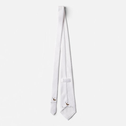 SlipperyJoe Merry Kerstfeest rendier rode neus mie Stropdas (Achterkant)