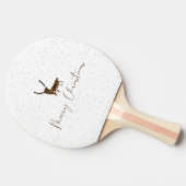 SlipperyJoe Merry Kerstfeest rendier rode neus mie Tafeltennisbatje (Zijkant)