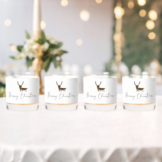 SlipperyJoe Merry Kerstfeest rendier rode neus mie Whisky Glas (Insitu (Huwelijk))