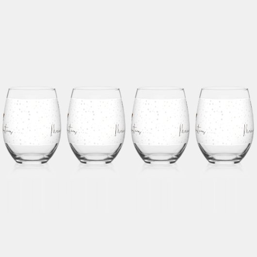 SlipperyJoe Merry Kerstfeest rendier rode neus mie Wijnglas Zonder Voet (Rechts)