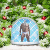 SlipperyJoe muscular man six-pack abs male white u Sneeuwbol (Kerstmis)