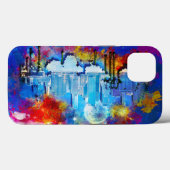 SlipperyJoe NYC graffiti maan omringd door wervele Case-Mate iPhone Case (Achterkant (horizontaal))