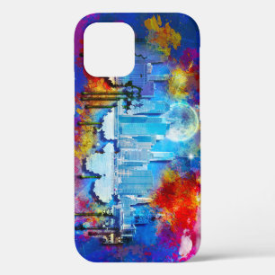 SlipperyJoe NYC graffiti maan omringd door wervele Case-Mate iPhone Case