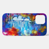 SlipperyJoe NYC graffiti maan omringd door wervele Case-Mate iPhone Case (Achterkant (horizontaal))