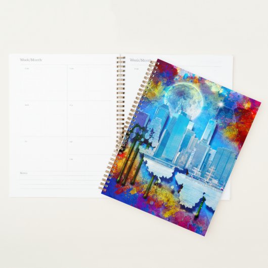 SlipperyJoe NYC graffiti maan omringd door wervele Planner (Display)