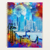 SlipperyJoe NYC graffiti maan omringd door wervele Planner (Voorkant)