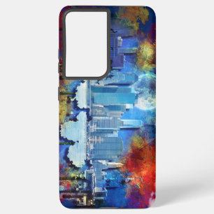SlipperyJoe NYC graffiti maan omringd door wervele Samsung Galaxy Hoesje