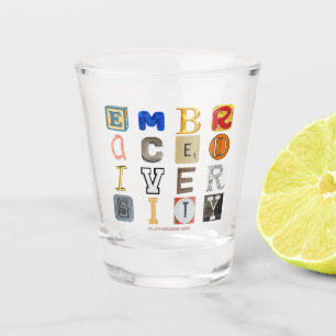 SlipperyJoe omarm diversiteit metafoor LGBTQIA glo Shot Glas