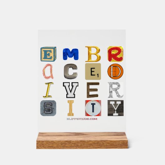 SlipperyJoe omarmt diversiteitsmetafoor LGBTQIA-lo Acryl Bord (Voorkant)