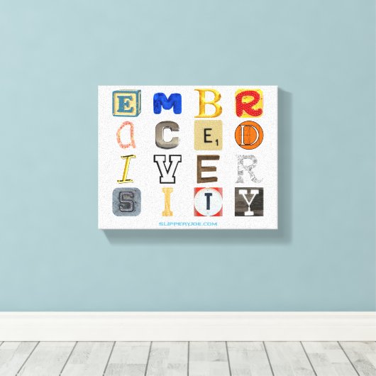 SlipperyJoe omarmt diversiteitsmetafoor LGBTQIA-lo Canvas Afdruk (Insitu (Houten vloer))