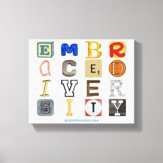 SlipperyJoe omarmt diversiteitsmetafoor LGBTQIA-lo Canvas Afdruk (Voorkant)