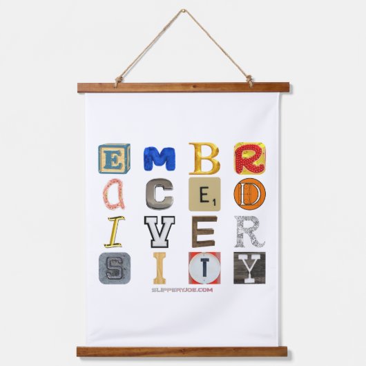 SlipperyJoe omarmt diversiteitsmetafoor LGBTQIA-lo Hangend Wandkleed (Voorkant)