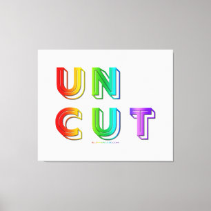 SlipperyJoe onbesneden levendig levendig neon rege Canvas Afdruk