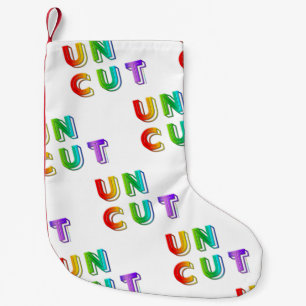 SlipperyJoe onbesneden levendig levendige neon reg Kleine Kerstsok