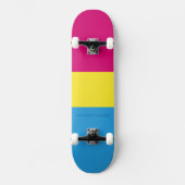 SlipperyJoe panseksuele pridevlag roze amber en cy Persoonlijk Skateboard (Voorkant)