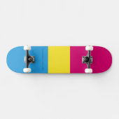 SlipperyJoe panseksuele pridevlag roze amber en cy Persoonlijk Skateboard (Horizontaal)