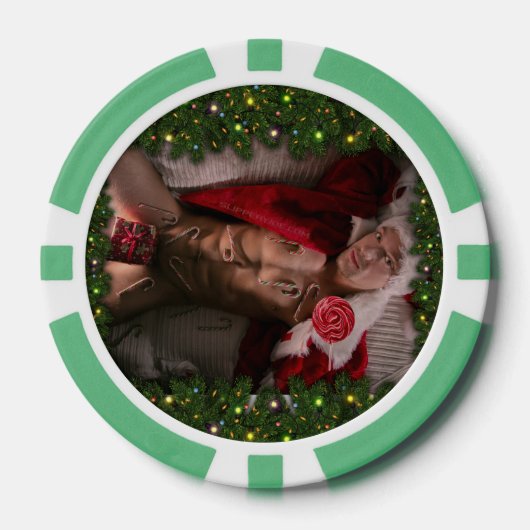 SlipperyJoe snoep stokken mannelijke borst lolly k Poker Chips (Voorkant)