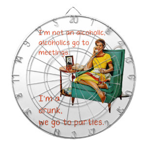 SlipperyJoe socialiserend drinkfeest vintage vrouw Dartbord